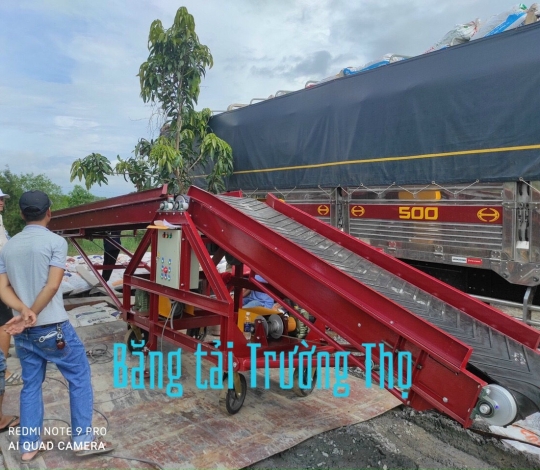 Băng tải cao su cánh bướm nâng hạ
